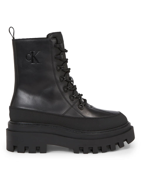 Calvin Klein Jeans Women's Black Flatform Lace Up Boot Lth | Calvin Klein In Lebanon