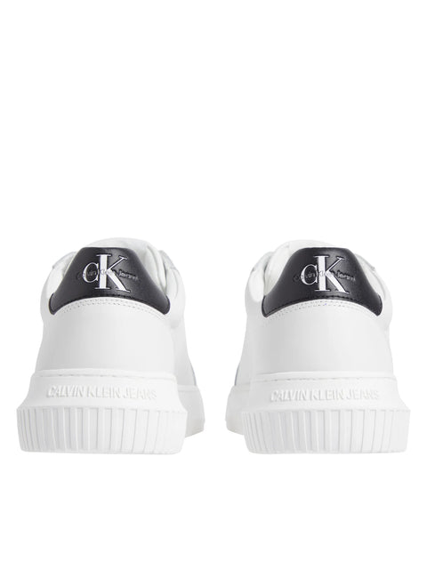 Calvin Klein Jeans Men's White Chunky Cupsole Monologo Sneakers | Calvin Klein Jeans In Lebanon