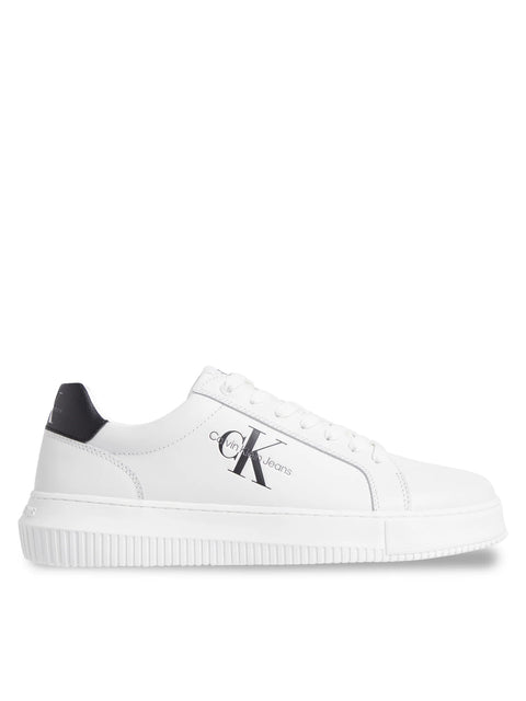 Calvin Klein Jeans Men's White Chunky Cupsole Monologo Sneakers | Calvin Klein Jeans In Lebanon