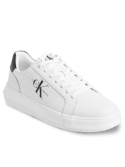 Calvin Klein Jeans Men's White Chunky Cupsole Monologo Sneakers | Calvin Klein Jeans In Lebanon