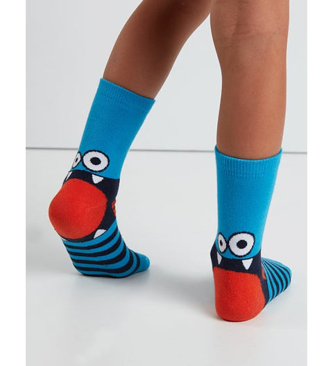 Deno Kids Boy's Orange/Navy  Pack of 2 Socks | Deno Kids  in Lebanon