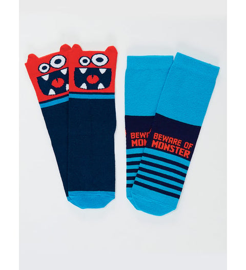 Deno Kids Boy's Orange/Navy  Pack of 2 Socks | Deno Kids  in Lebanon