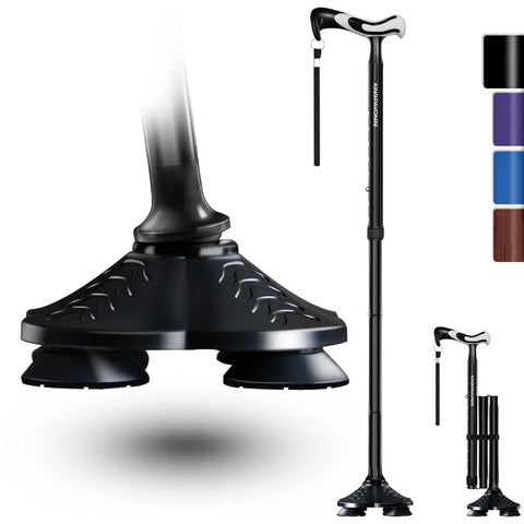 KingPavonini Walking Cane for Men Women Stability Free Standing Foldable Cane Ergonomic Handle| KingPavonini In Lebanon