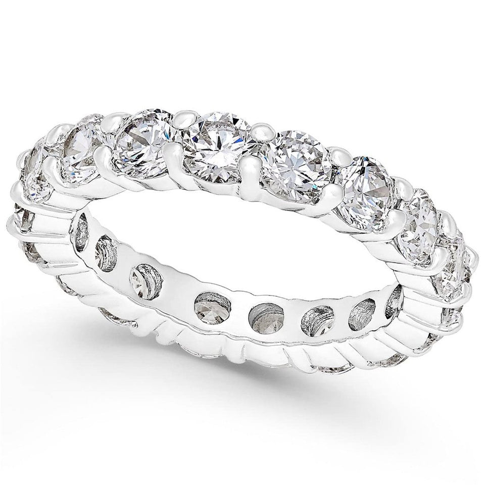Macys Charter Club Womens Crystal All-Around Anniversary Statement Ring