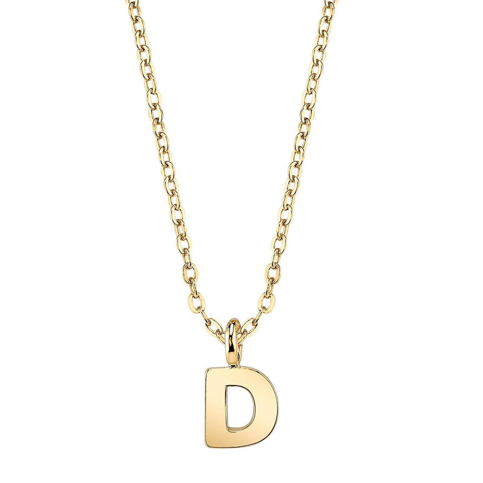 Jewelry Company Womens Gold Minimalist Initial D Pendant Necklace