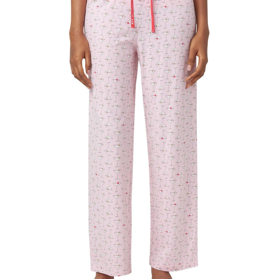 HUE Womens Rose Shadow Heartini Sleep Pant