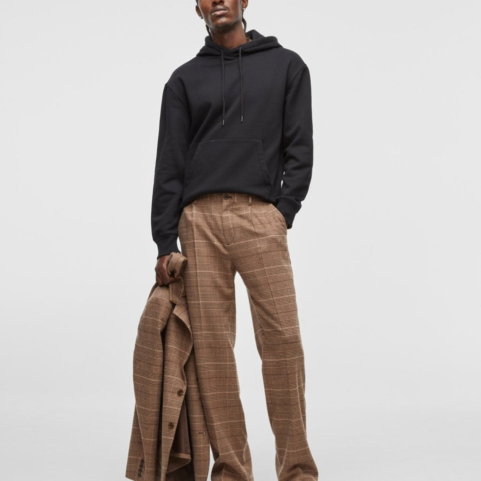 Mode of One Men's Cinnamon Brulee Relaxed-Fit Plaid Pants