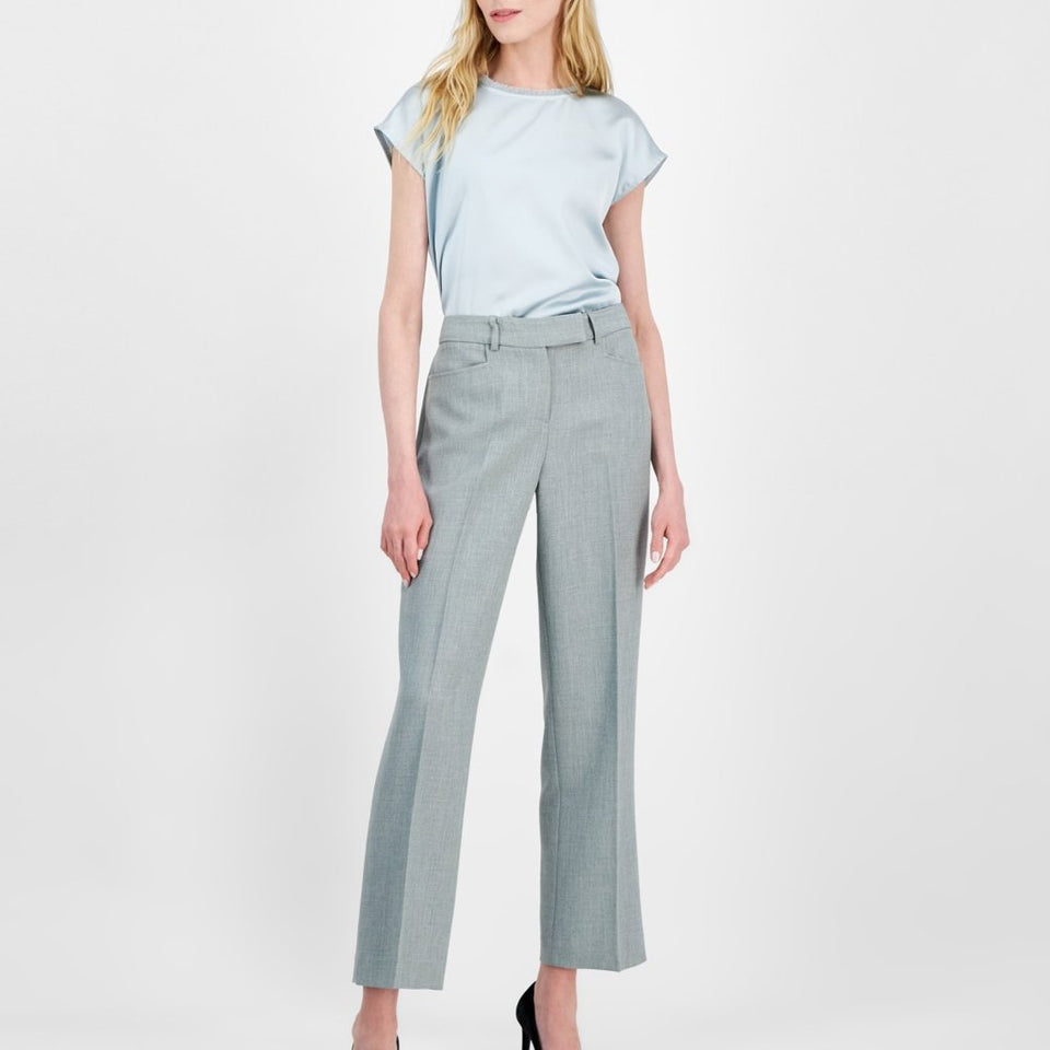 Tahari Asl Women's Eucalyptus Heathered Mid Rise L-Pocket Trouser