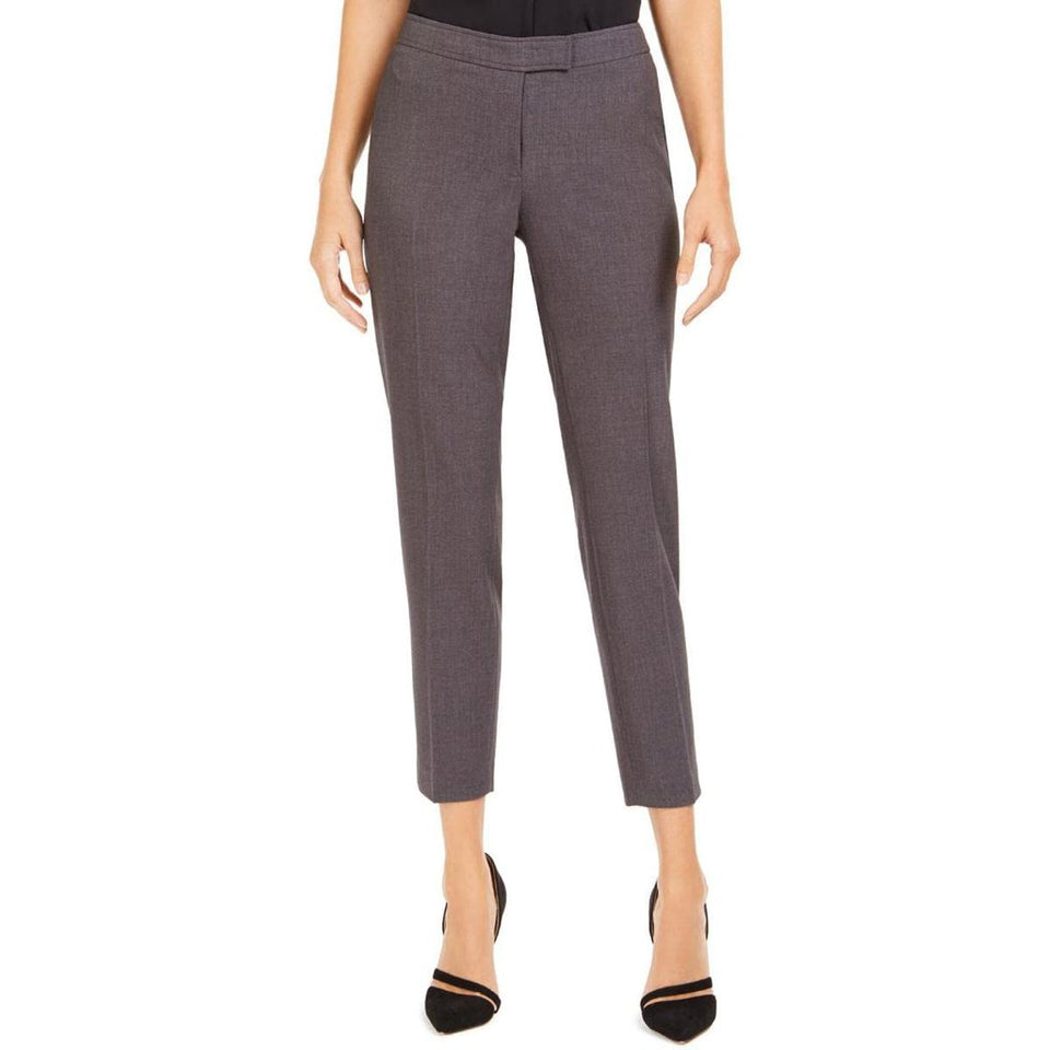Anne Klein Women's Zinc Anne Black Melange Sabre Stretch Trousers