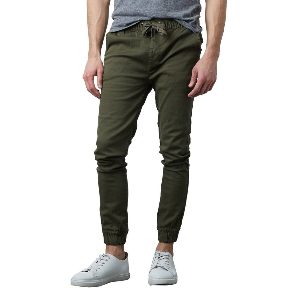 Galaxy Men's Green Drawstring Slim Fit Jogger 