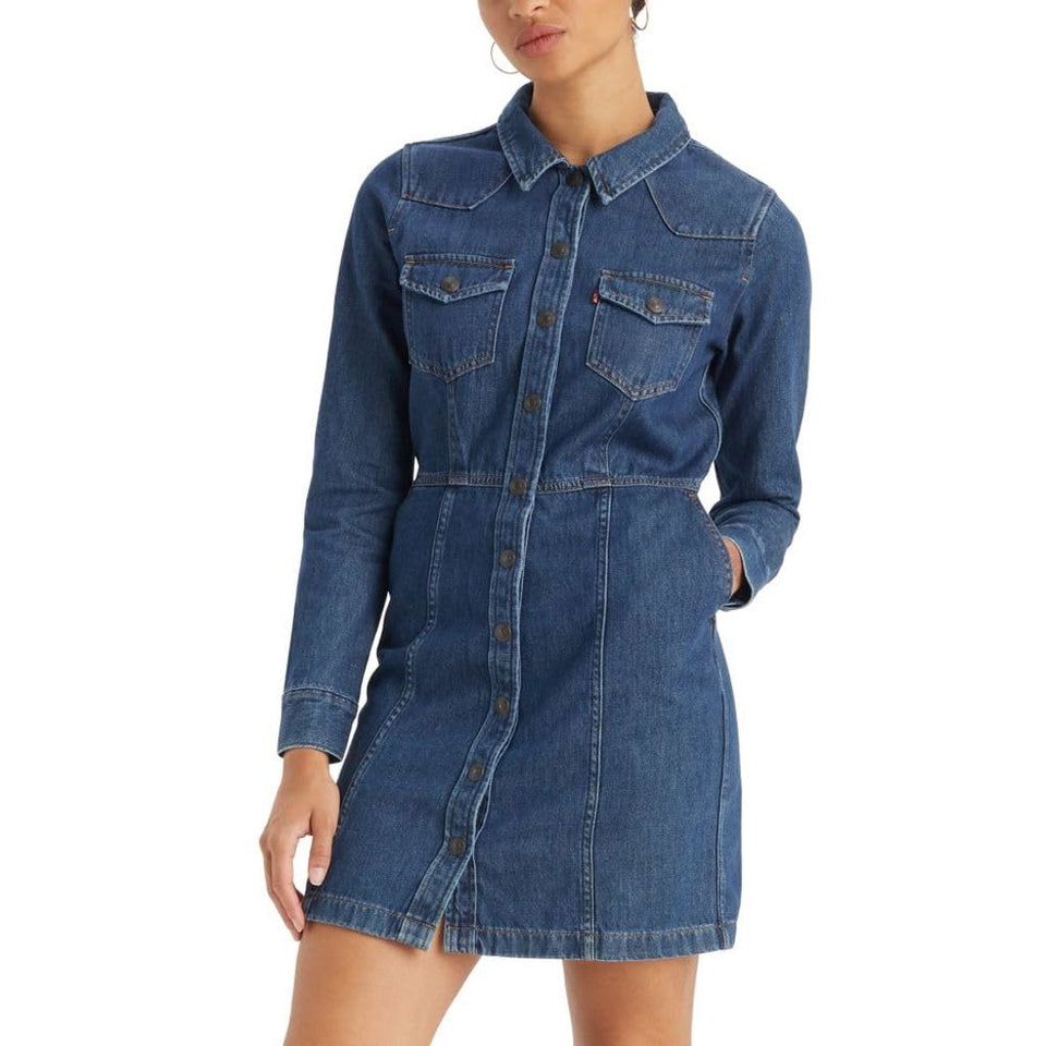 Levis Women's New York Moment 2 Flynn Western Denim Dress