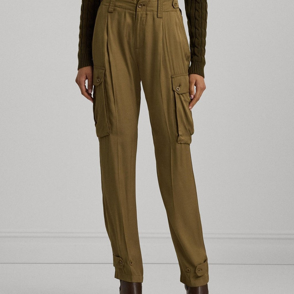 Lauren Ralph Lauren Women's Honey Tan Tapered Cargo Pants