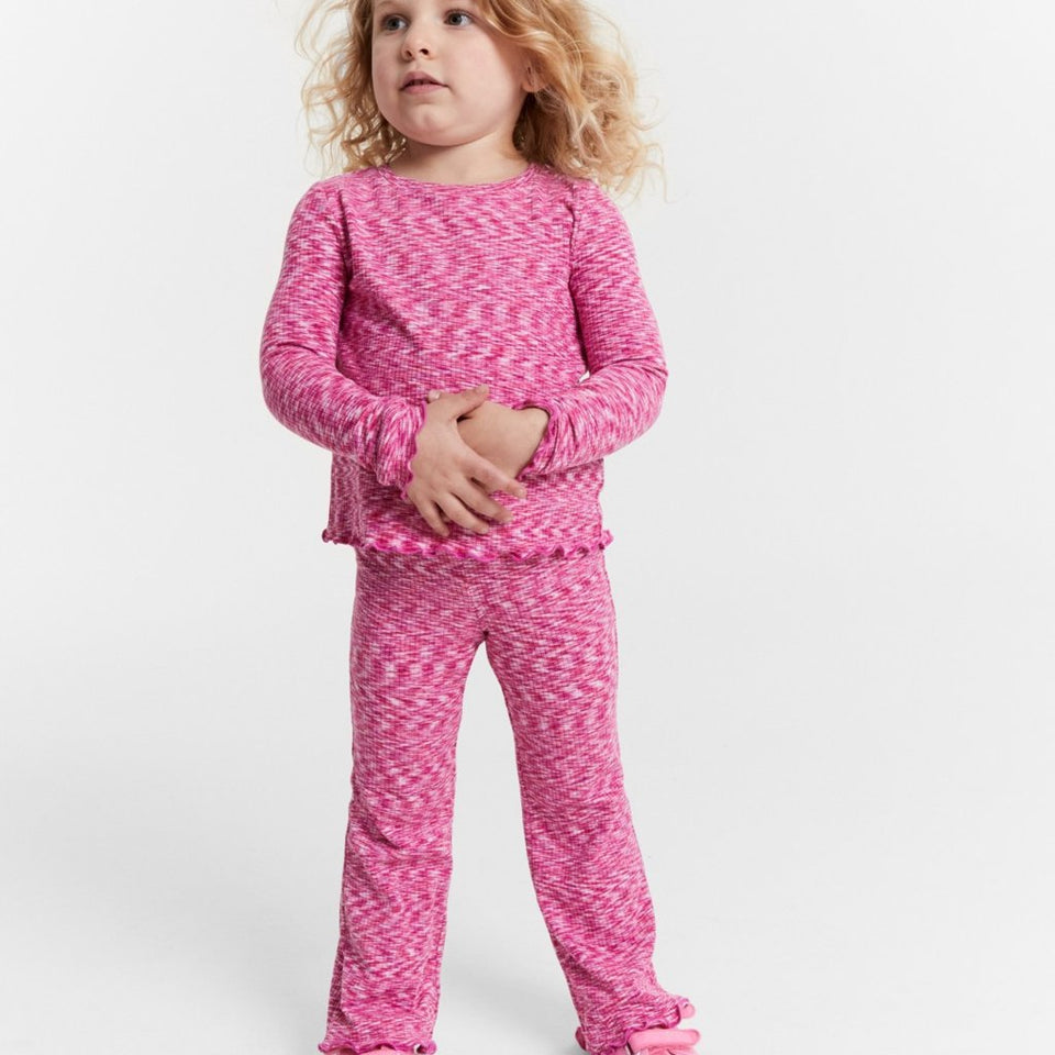 Epic Threads Girl's Pink Orchid Space-Dyed Flared Pants