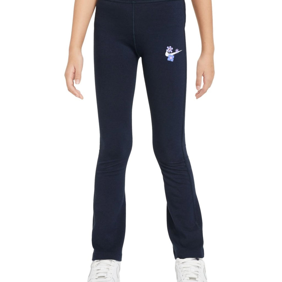 Nike Girl's Navy Sportswear Favorites Mid-Rise Flared Pants