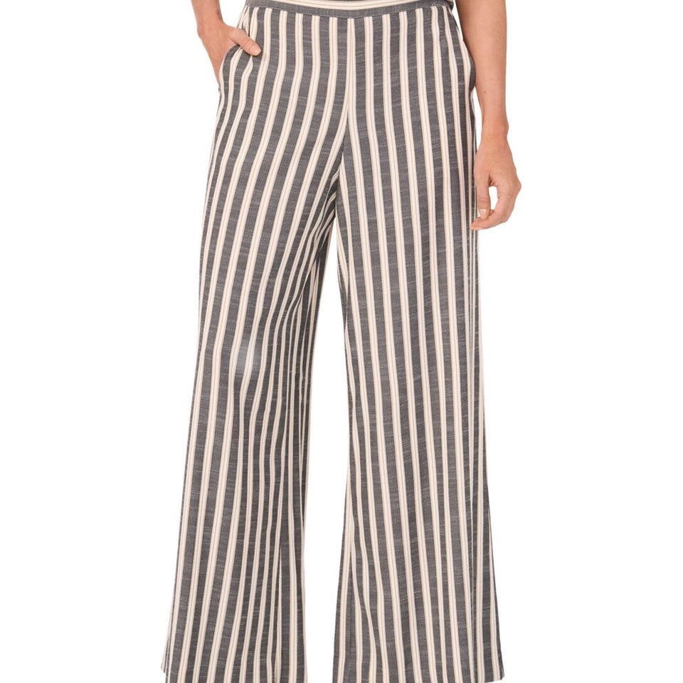 Vince Camuto Women's New Ivory Striped Wide-Leg Pants