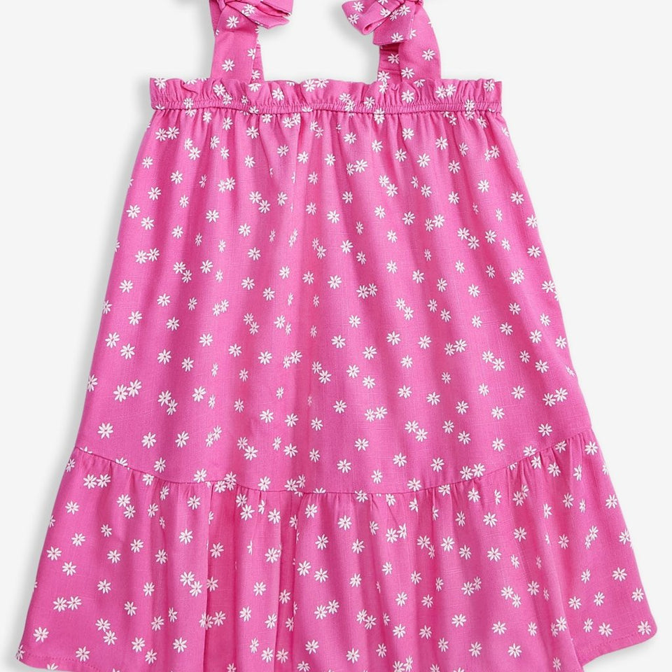 Epic Threads Toddler Girl's Fuchsia Peony Floral-Print Bow Dress