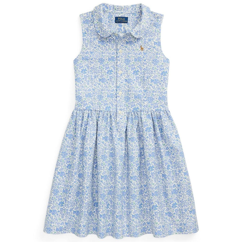 Polo Ralph Lauren Girl's Floral Print Empire-Waist Oxford Dress