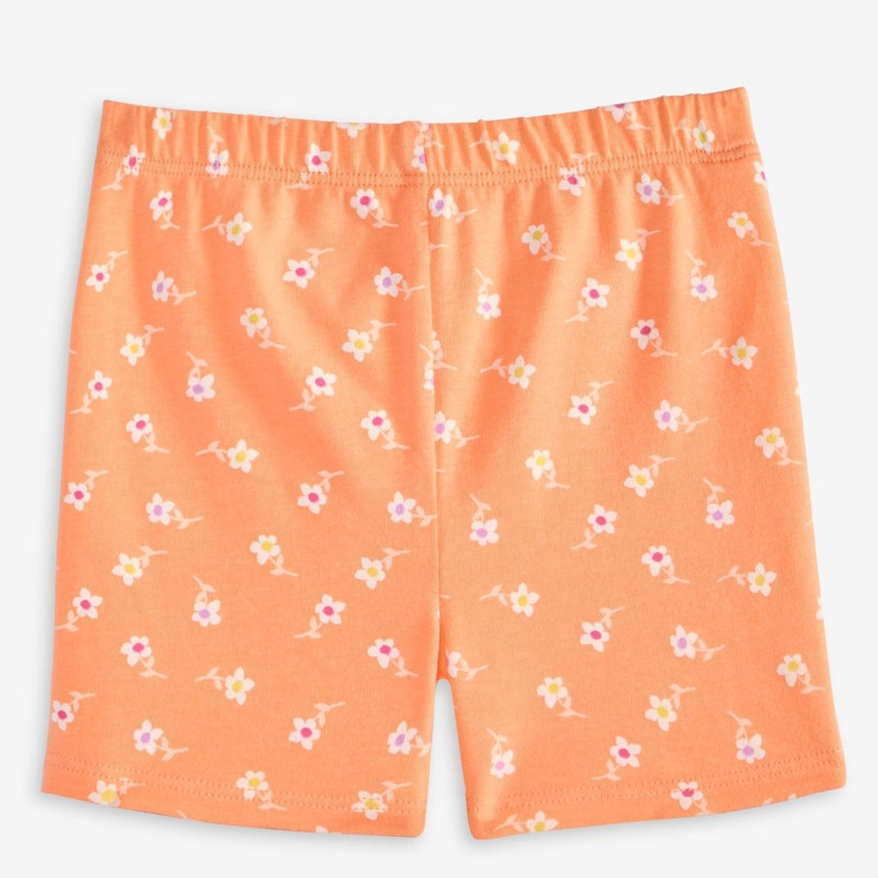 First Impressions Baby Girl's Peach Cool Cantaloupe Floral-PrintShorts