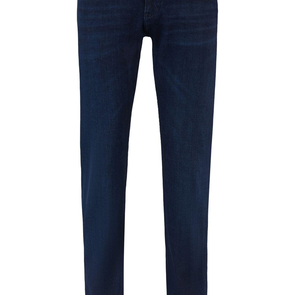 Hugo Boss Men's Dark Blue Slim-fit Italian Super-soft Denim Jeans