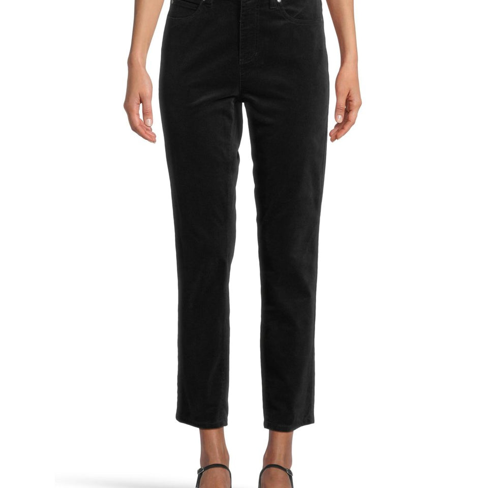 Eileen Fisher Women's Black High Waisted Slim Ankle Jeans