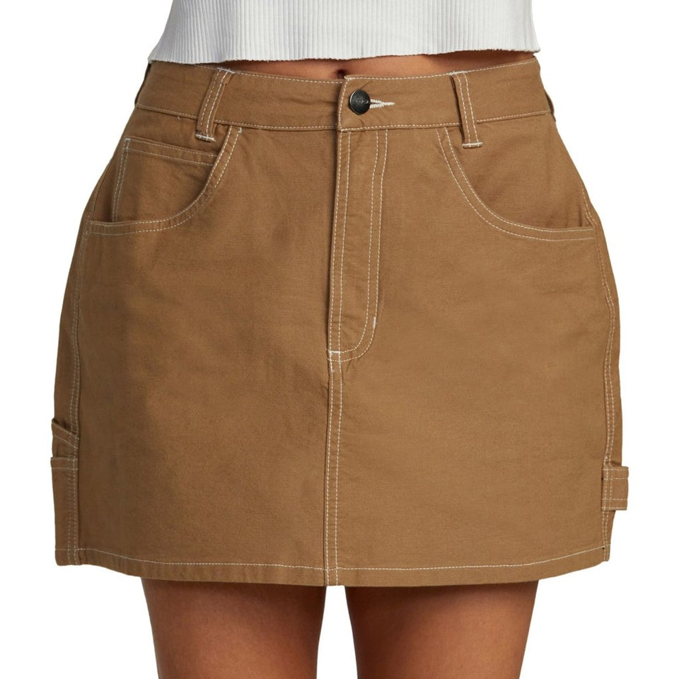 Rvca Women's Ermine Spring Shift 5-Pocket Mini Skirt