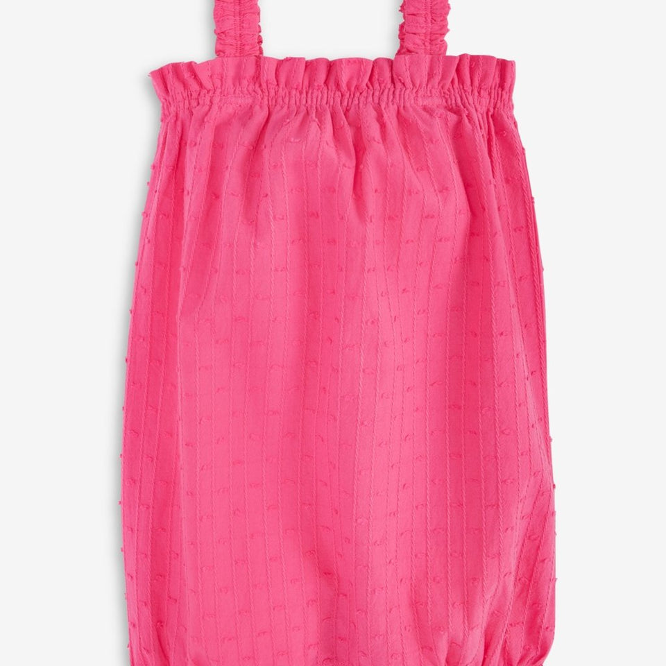 First Impressions Baby Girl's Pink Shock Clip-Dot Cotton Sunsuit Romper