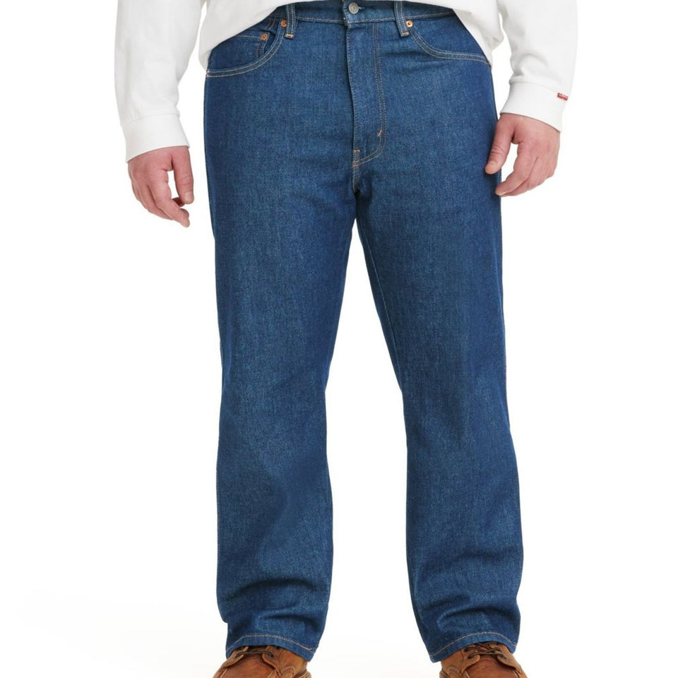 Levis Men's Blue Western Fit Straight Leg Jeans