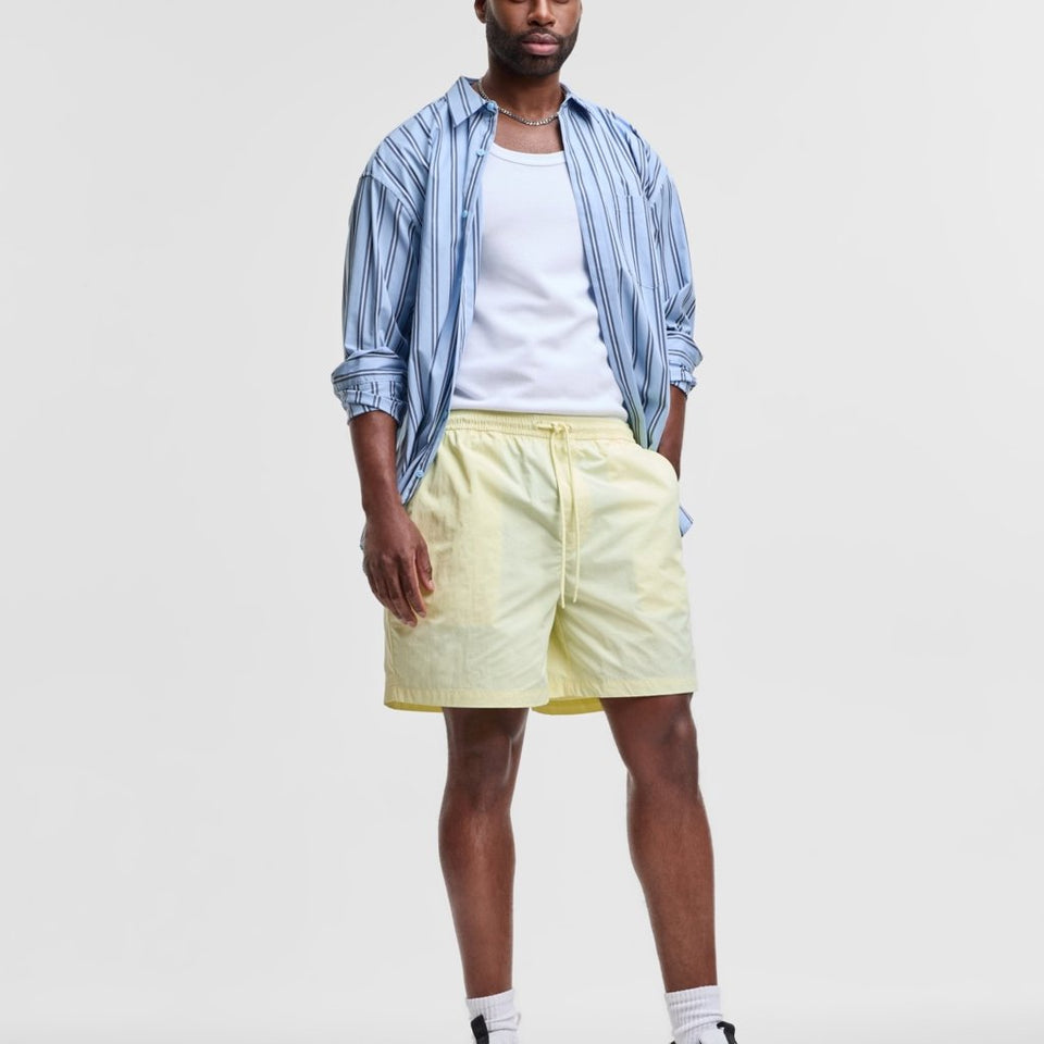 Mode of One Men's Butter Yellow Relaxed-Fit Ripstop Shorts