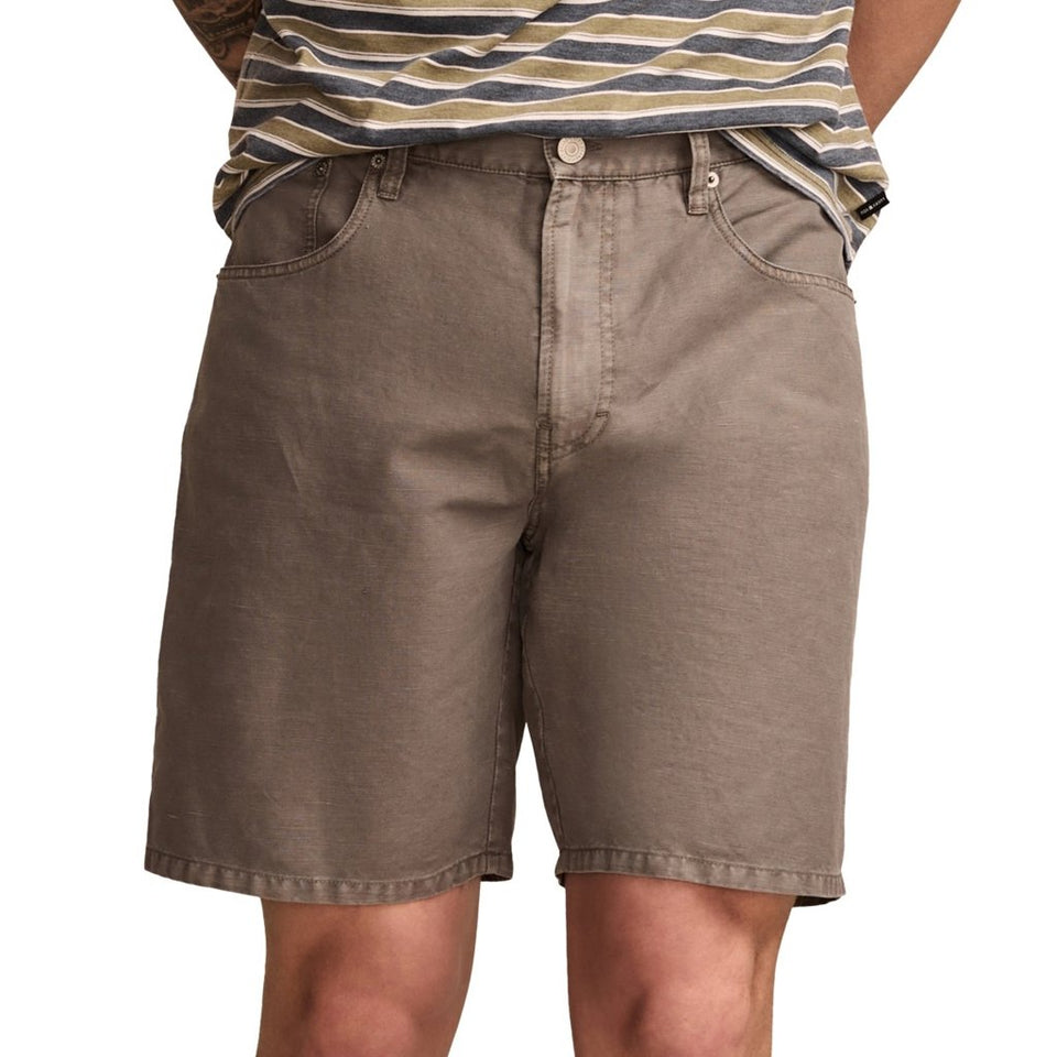 Lucky Brand Men's Dark Grey 5-Pocket Linen Shorts