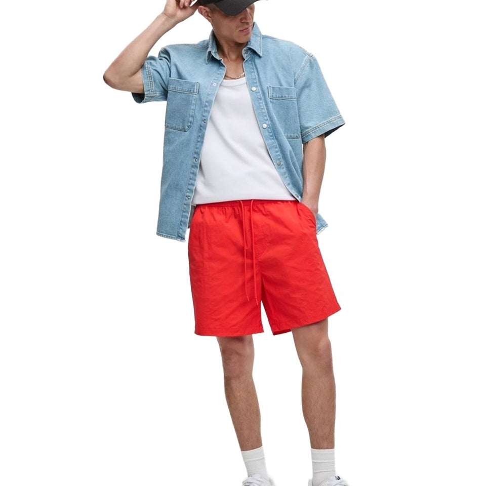 Mode Of One Men's Red Ripstop Bermuda Shorts
