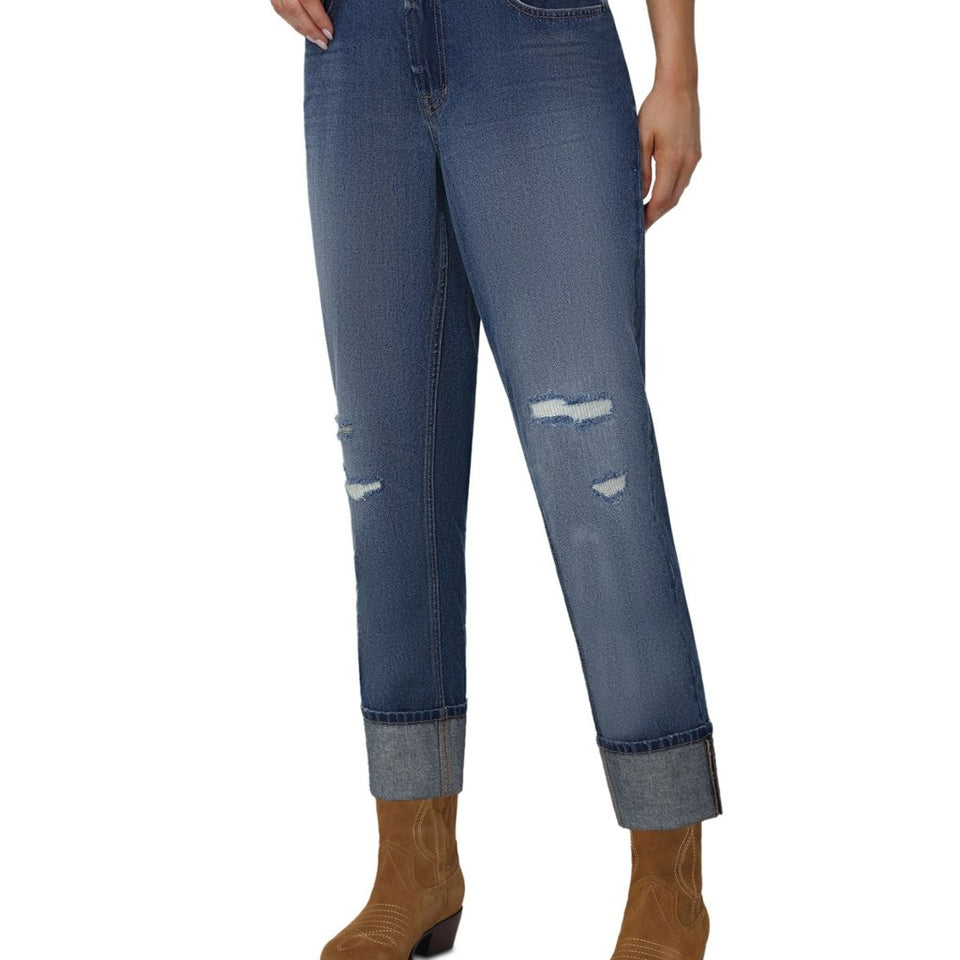 Frye Women's BlueMid-Rise Straight-Leg Jeans