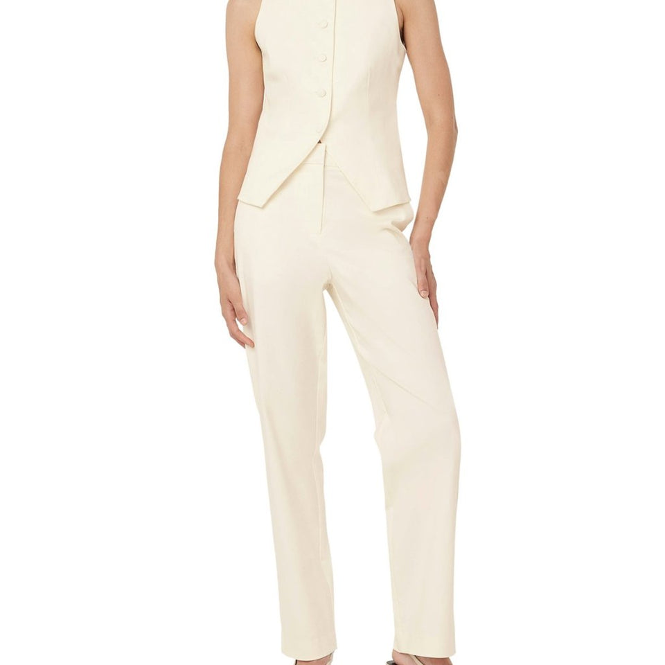 Frank And Oak Women's Cream Jane Straight-Leg Trousers