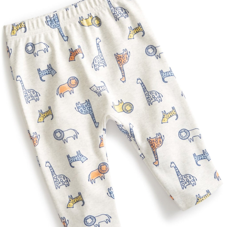 First Impressions Baby Boy's Light GreySafari Print Leggings