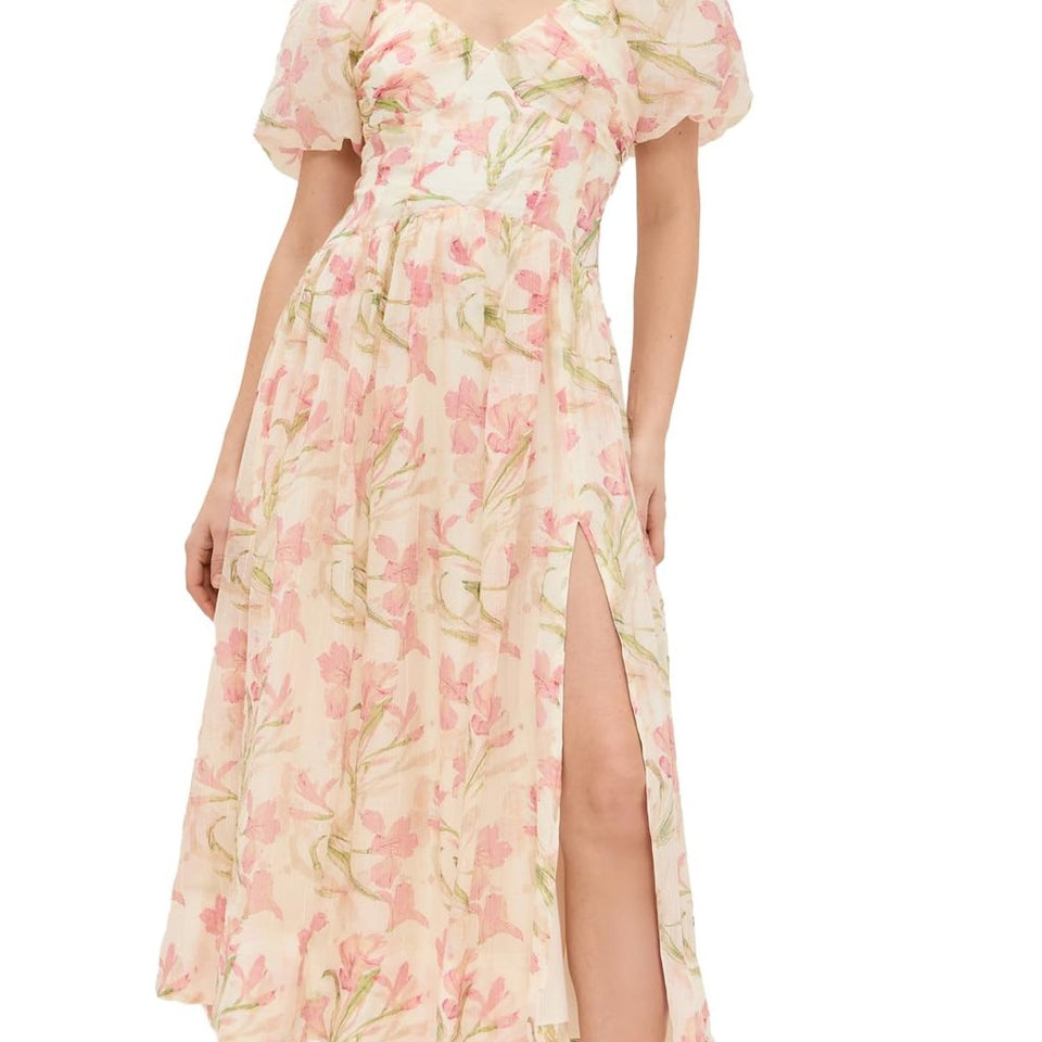 ASTR the label Women's Pink Cream Floral Sasilia Dress
