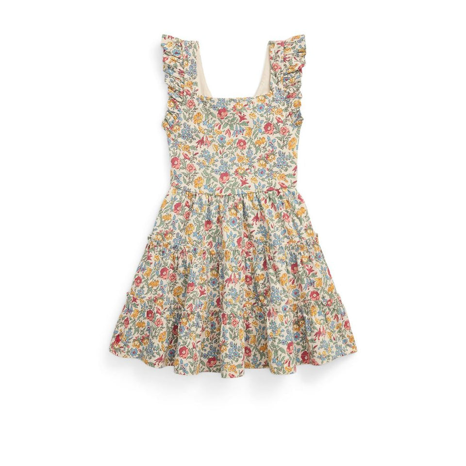Polo Ralph Lauren Girl's Floral Ruffled Cotton Jersey Dress