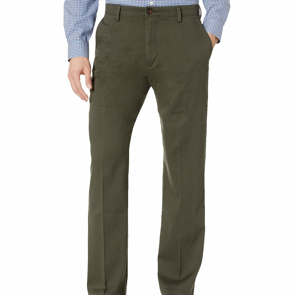 Dockers Men's Dark Olive Green Classic Fit Easy Khaki Pants