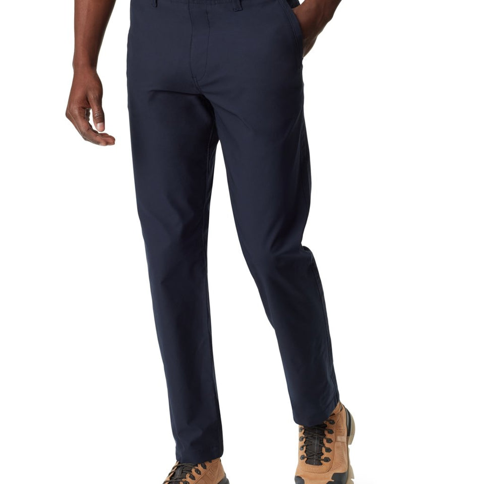 Bass Men's Blue Slim-Straight Fit Casual Trouser Pants