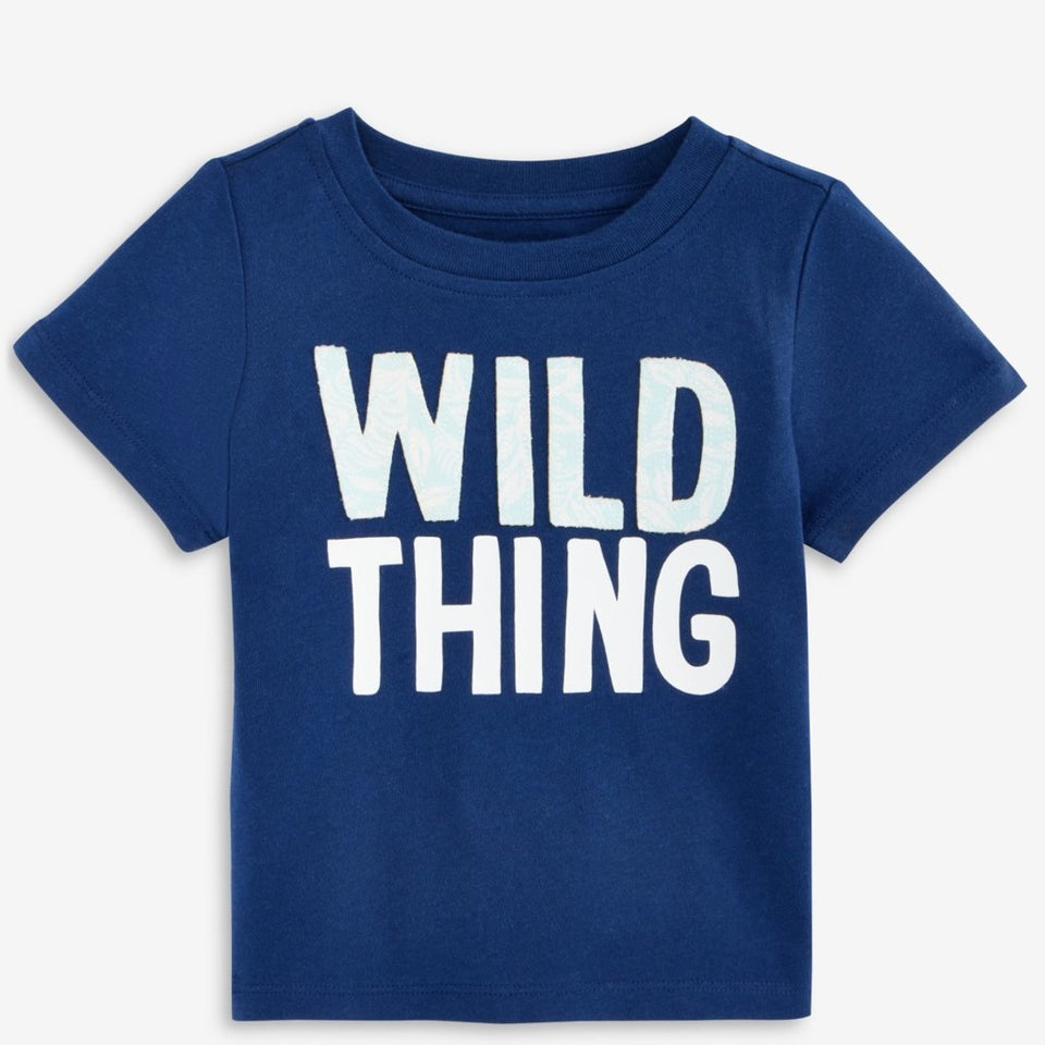 First Impressions Baby Boy's Navy Sea Wild Thing Graphic T-Shirt