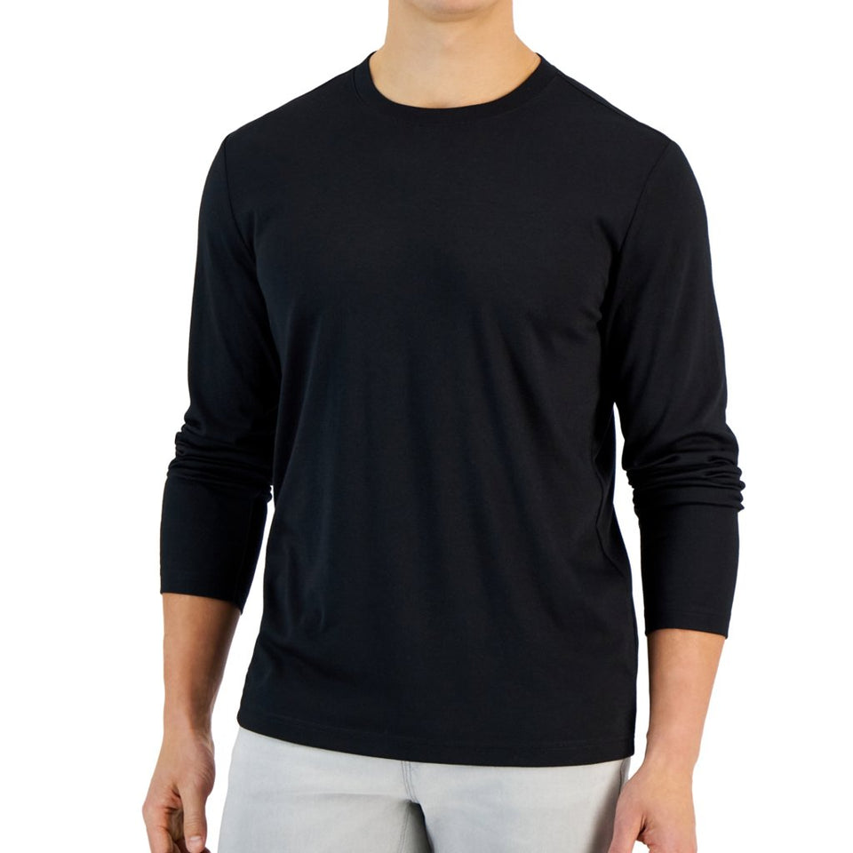 Alfani Men's Black Alfatech Crewneck Blouse