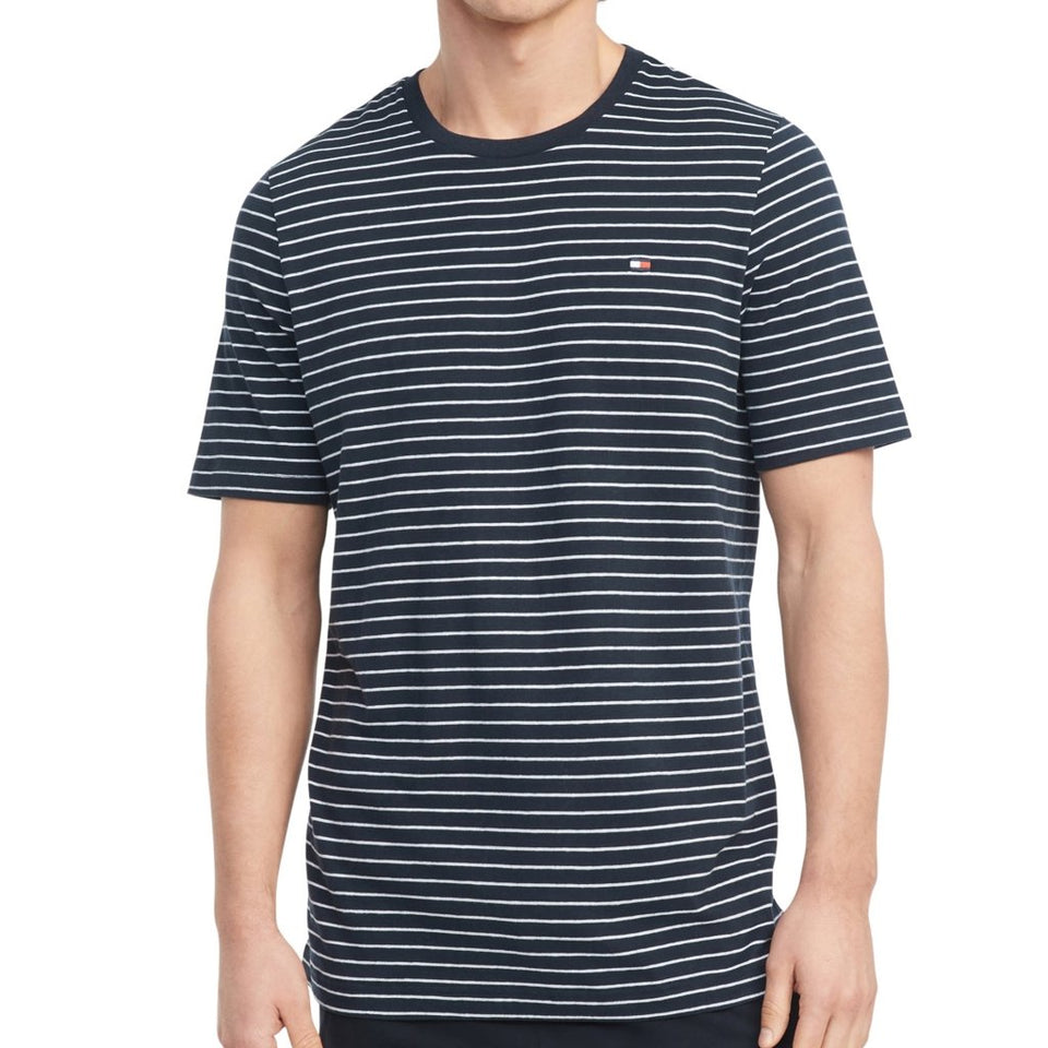 Tommy Hilfiger Men's Navy/White Striped T-Shirt