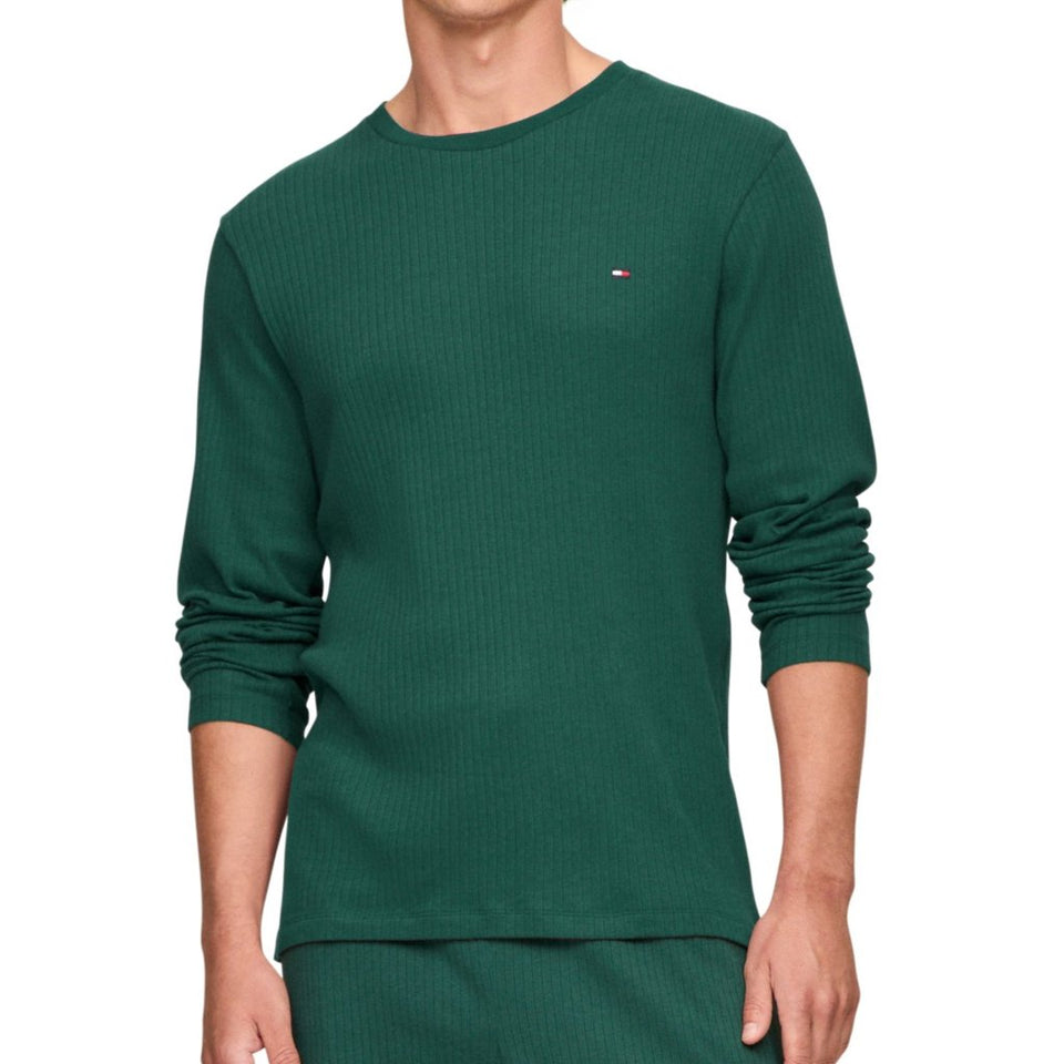 Tommy Hilfiger Men's Spruce Ribbed Waffle Knit Blouse