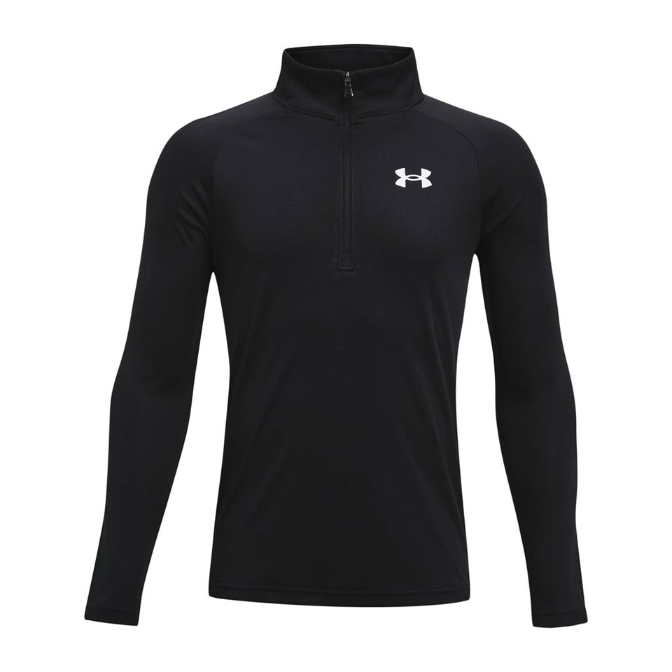 Under Armour Boy's Black White Tech 2.0 12 Zip Blouse