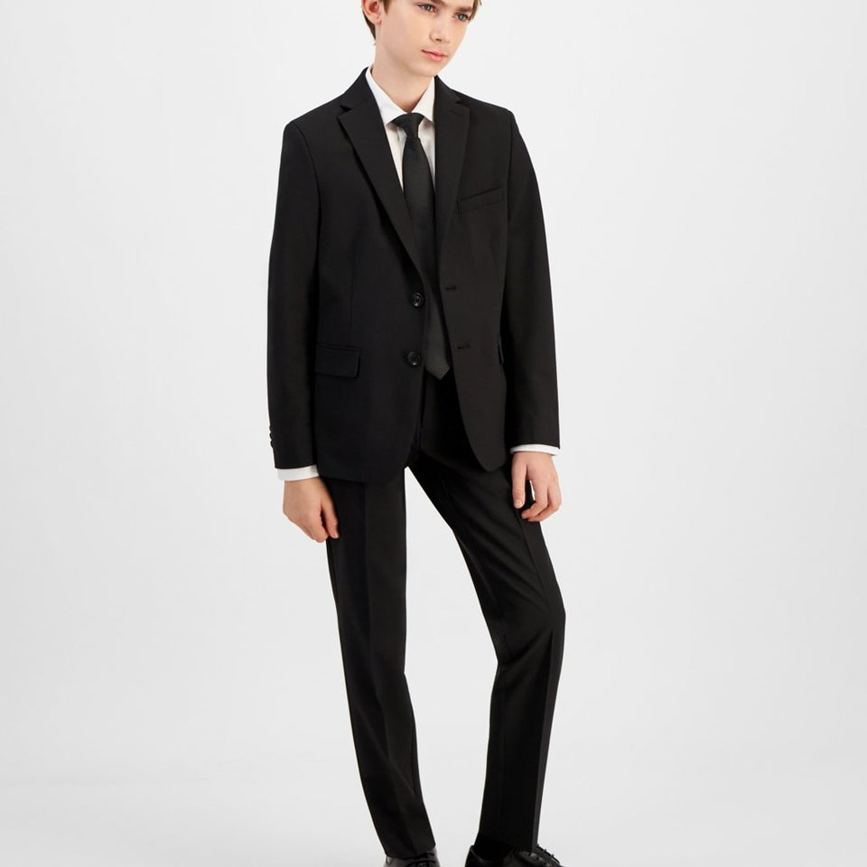 Kenneth Cole Reaction Boy's Black Stretch Slim Fit Suit Jacket