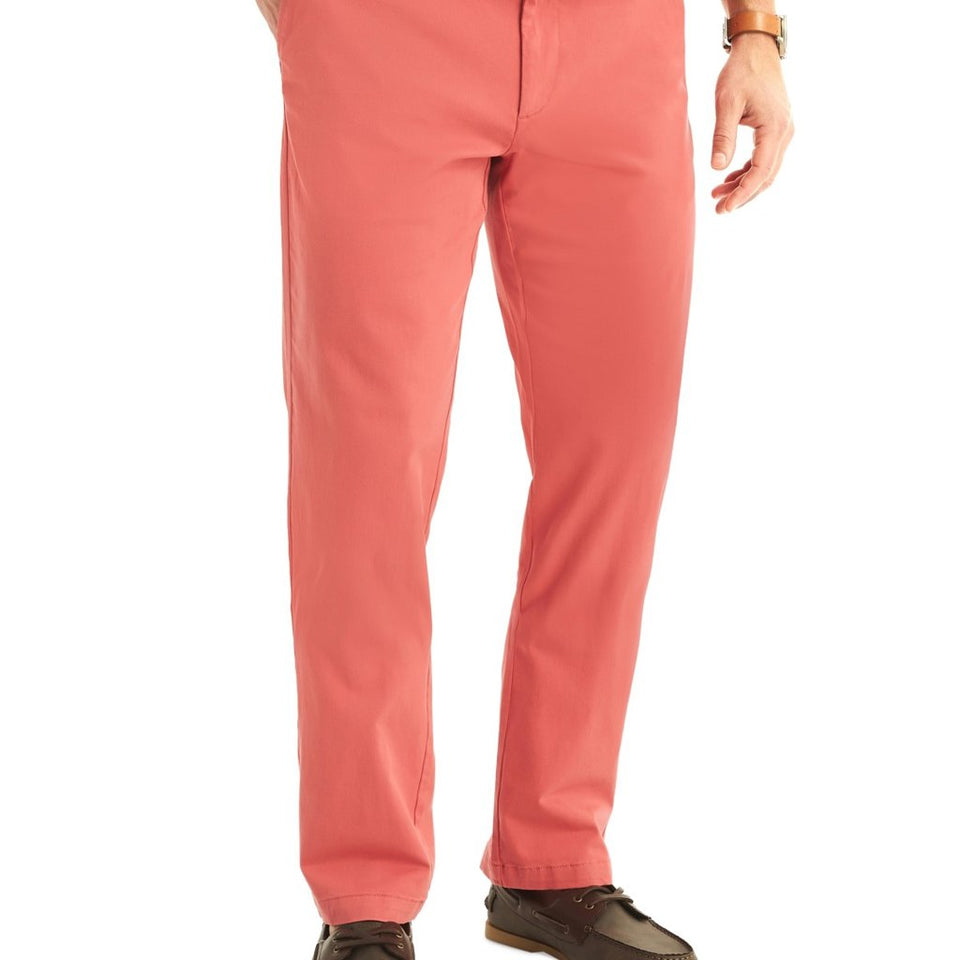Nautica Men's Coral Classic-Fit Stretch Flat-Front Chino Deck Pants