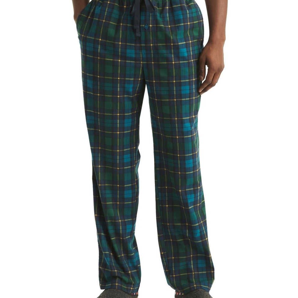 Nautica Men's Multicolor Checkered Plaid Fleece Pajama Bottoms