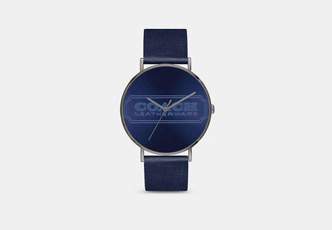 Coach Men's Navy Charles Leather Watch |Coach in Lebanon