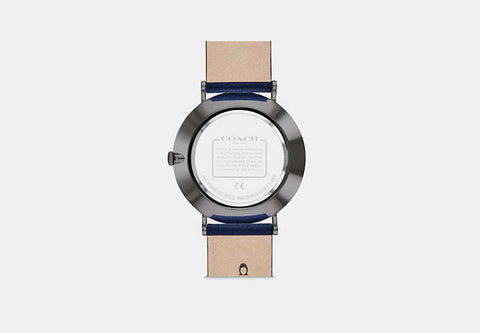 Coach Men's Navy Charles Leather Watch |Coach in Lebanon