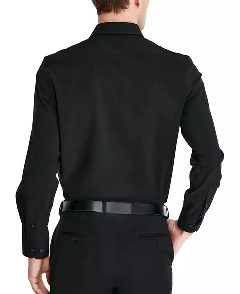 Tallia Men's Black Slim-Fit Solid Poplin Long Sleeve Shirt | Tallia In Lebanon