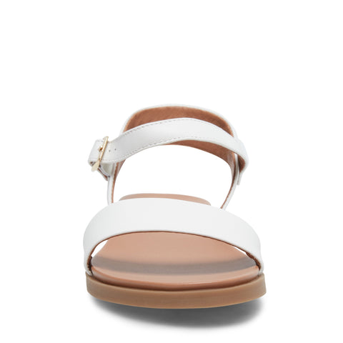 Steve Madden Women's White Dina Flat Sandals | Steve Madden In Lebanon