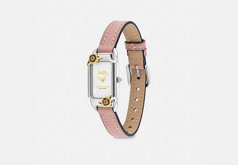 Coach Women's Pink Silver Tone Cadie Watch| Coach in Lebanon